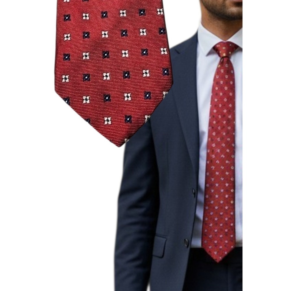 VTG BROOKS BROTHERS Makers PURE SILK Neck Tie Red USA MADE EUC